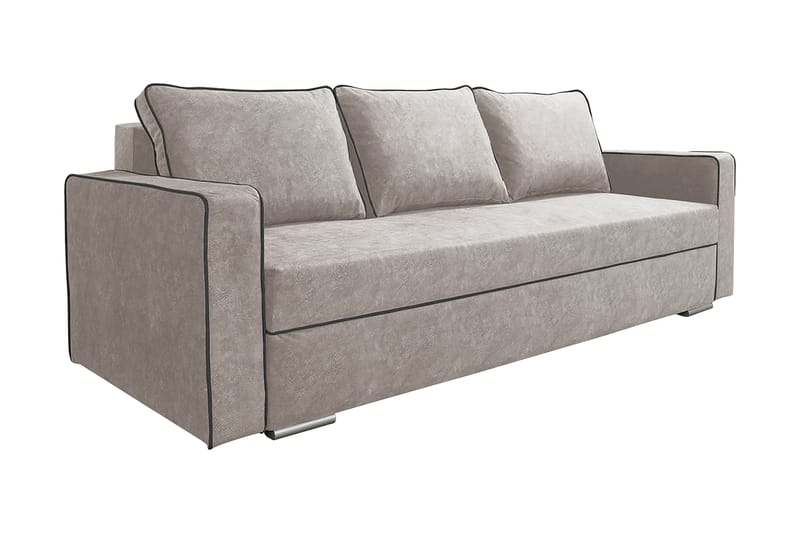 KANDRA Bäddsoffa - Beige/Grå - Bäddsoffor - 3-sits bäddsoffa