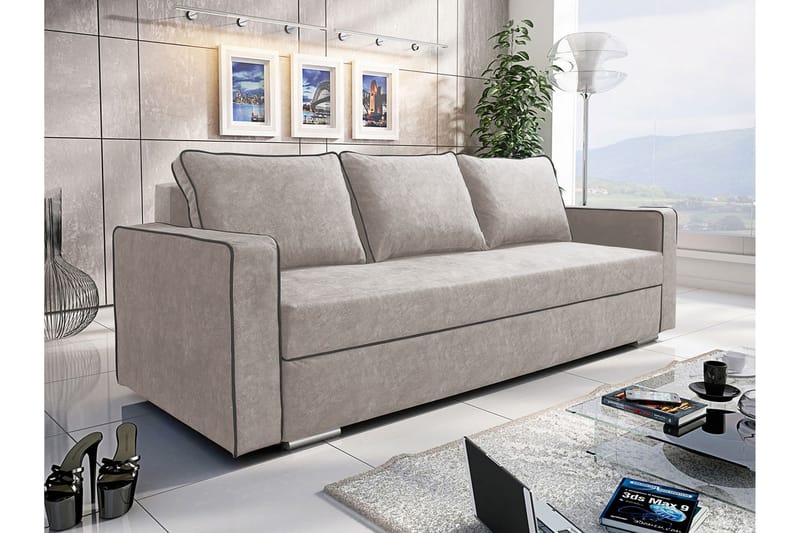 KANDRA Bäddsoffa - Beige/Grå - Möbler - Vardagsrum - Bäddsoffor