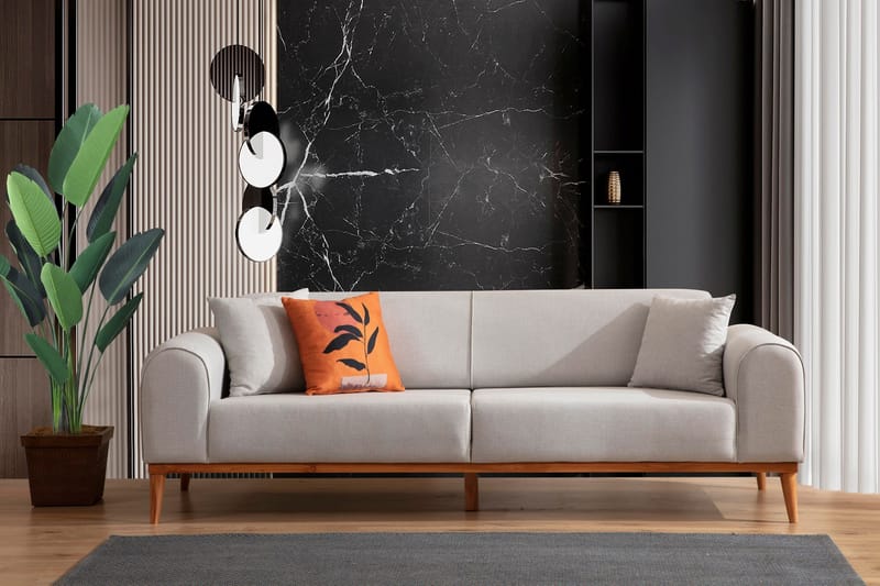 Kapri Bäddsoffa 4-sits - Creme - Möbler - Vardagsrum - Bäddsoffor - 4-sits bäddsoffa