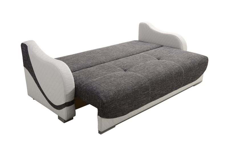 KARMEN Bäddsoffa 226x93x88 cm - Grå/Vit - Möbler - Vardagsrum - Bäddsoffor