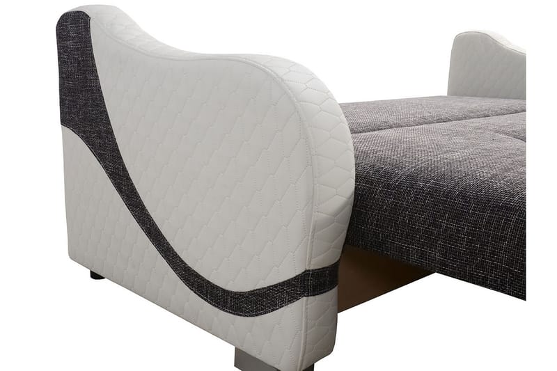 KARMEN Bäddsoffa 226x93x88 cm - Grå/Vit - Möbler - Vardagsrum - Bäddsoffor