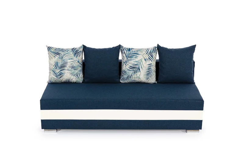 Karolez Bäddsoffa, Blå/Vit