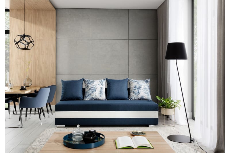 Karolez Bäddsoffa - Blå/Vit - Möbler - Vardagsrum - Bäddsoffor