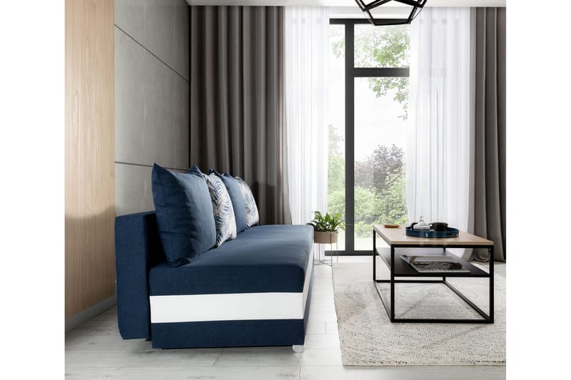 Karolez Bäddsoffa - Blå/Vit - Möbler - Vardagsrum - Bäddsoffor