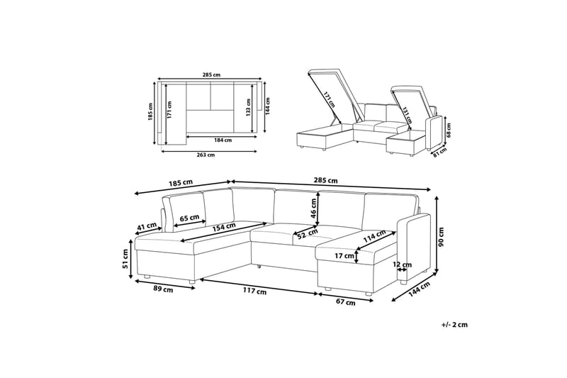 KARRABO Bäddsoffa 285 cm - Möbler - Vardagsrum - Bäddsoffor - 4-sits bäddsoffa