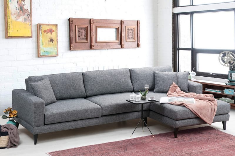 Katilaya Bäddsoffa med Divan Höger - Grå - Möbler - Vardagsrum - Bäddsoffor