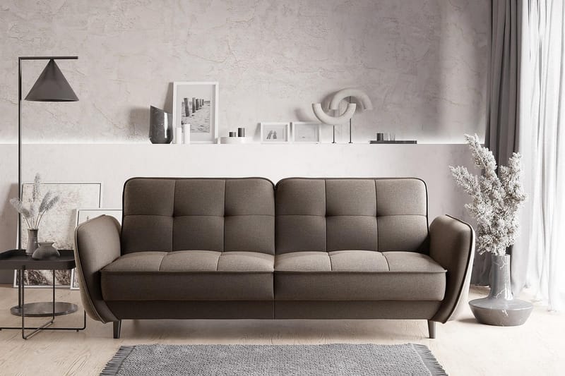 Katsuya Bäddsoffa 3-sits - Beige/Brun - Möbler - Vardagsrum - Bäddsoffor