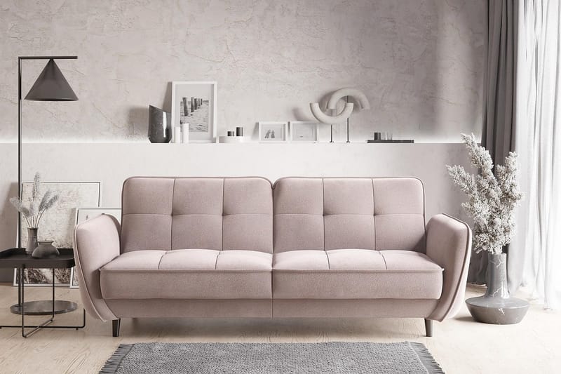 Katsuya Bäddsoffa 3-sits - Ljusrosa - Möbler - Vardagsrum - Bäddsoffor