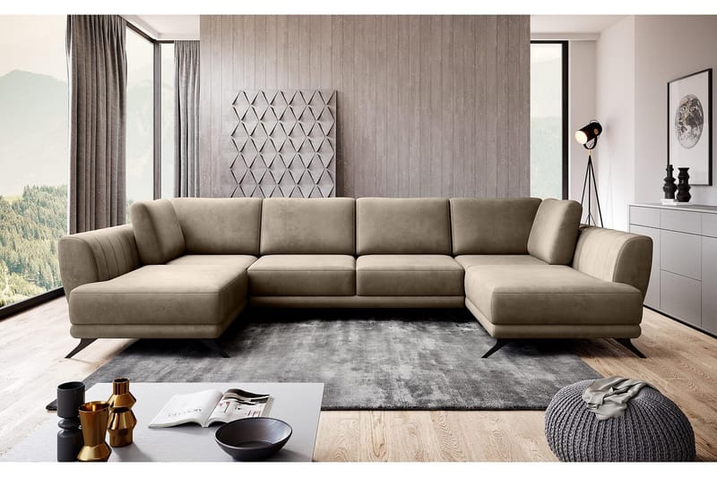 Katun Bäddsoffa Dubbelschäslong - Beige - Möbler - Vardagsrum - Bäddsoffor - U bäddsoffa