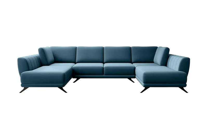 Katun Bäddsoffa Dubbelschäslong - Blå - Möbler - Vardagsrum - Bäddsoffor - U bäddsoffa
