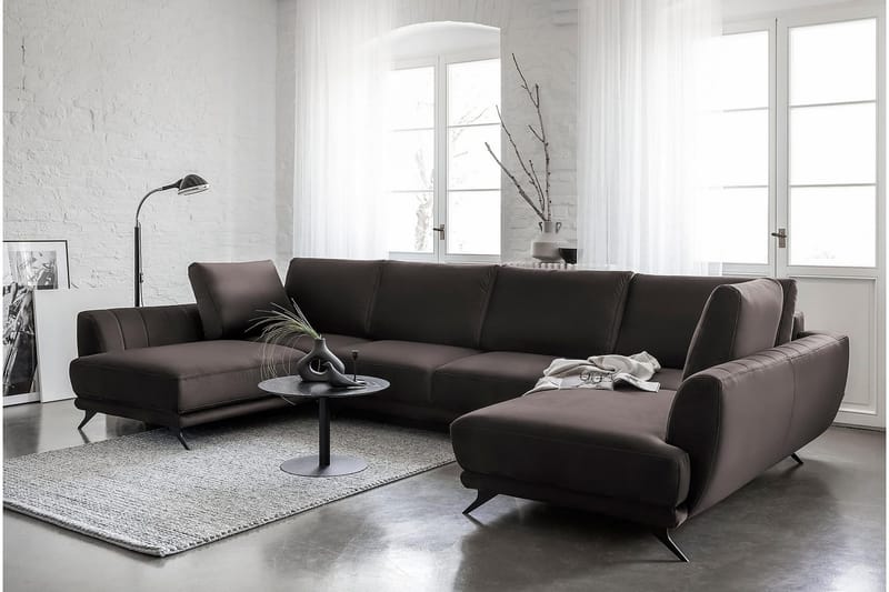 Katun Bäddsoffa Dubbelschäslong - Brun - Möbler - Vardagsrum - Bäddsoffor - U bäddsoffa