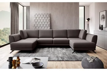 Katun Bäddsoffa Dubbelschäslong - Brun - Möbler - Vardagsrum - Bäddsoffor - U bäddsoffa