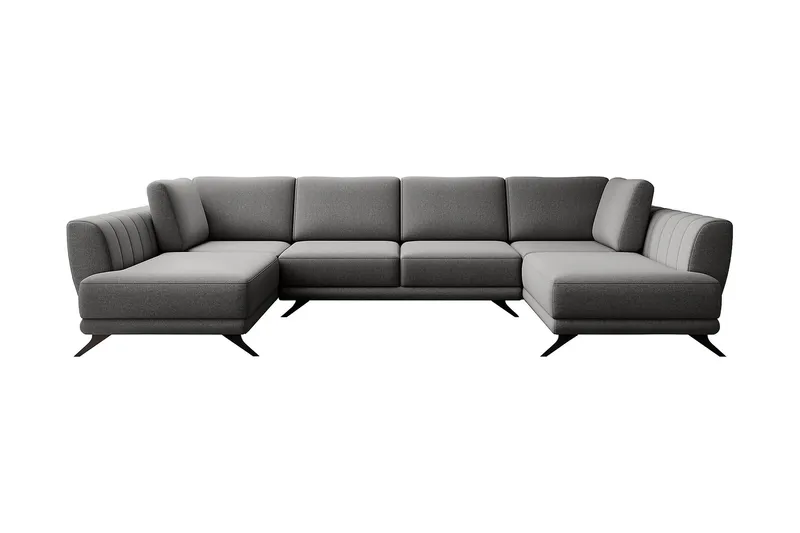 Katun Bäddsoffa Dubbelschäslong - Grå - Möbler - Vardagsrum - Bäddsoffor - U bäddsoffa