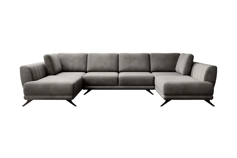 Katun Bäddsoffa Dubbelschäslong - Grå - Möbler - Vardagsrum - Bäddsoffor - U bäddsoffa