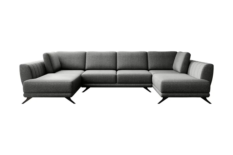 Katun Bäddsoffa Dubbelschäslong - Grå - Möbler - Vardagsrum - Bäddsoffor - U bäddsoffa