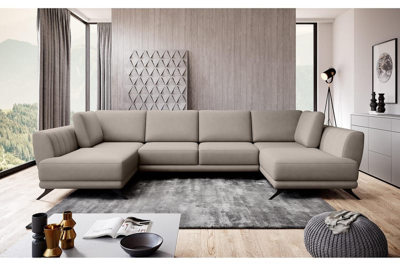 Katun Bäddsoffa Dubbelschäslong - Ljusbeige - Möbler - Vardagsrum - Bäddsoffor - U bäddsoffa