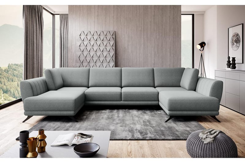 Katun Bäddsoffa Dubbelschäslong - Ljusgrå - Möbler - Vardagsrum - Bäddsoffor - U bäddsoffa