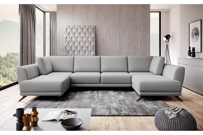 Katun Bäddsoffa Dubbelschäslong - Ljusgrå - Möbler - Vardagsrum - Bäddsoffor - U bäddsoffa