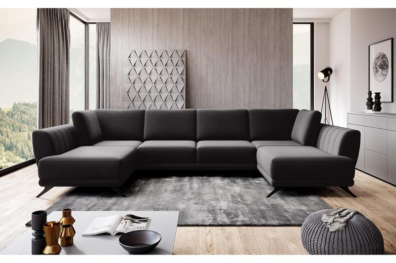 Katun Bäddsoffa Dubbelschäslong - Mörkbrun - Möbler - Vardagsrum - Bäddsoffor - U bäddsoffa