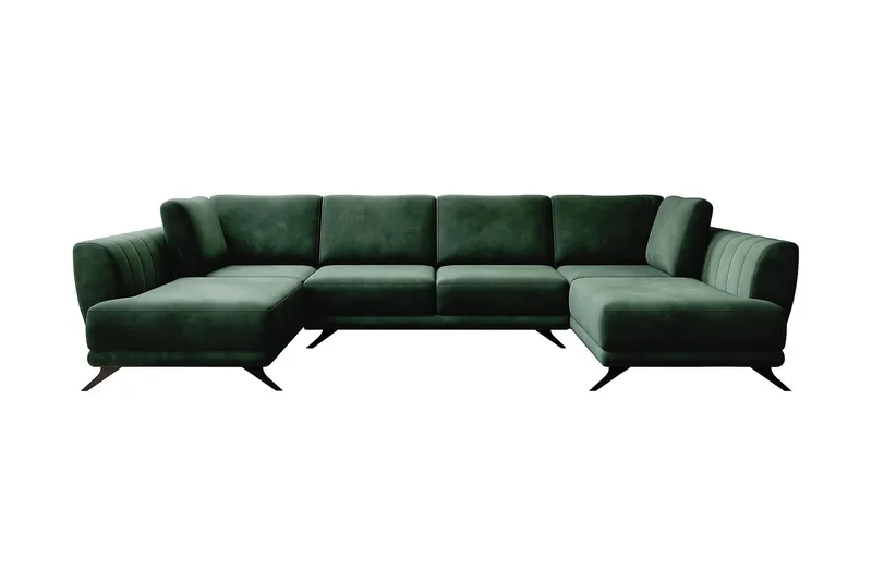 Katun Bäddsoffa Dubbelschäslong - Mörkgrön - Möbler - Vardagsrum - Bäddsoffor - U bäddsoffa