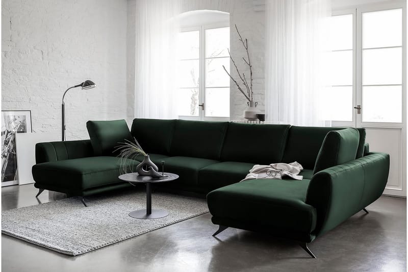 Katun Bäddsoffa Dubbelschäslong - Mörkgrön - Möbler - Vardagsrum - Bäddsoffor - U bäddsoffa