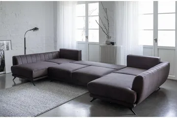 Katun Bäddsoffa Dubbelschäslong - Svart - Möbler - Vardagsrum - Bäddsoffor - U bäddsoffa
