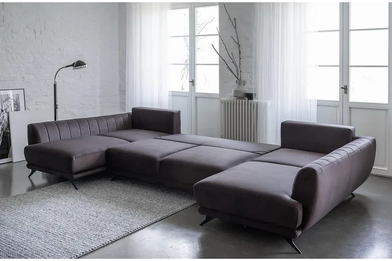 Katun Bäddsoffa Dubbelschäslong - Svart - Möbler - Vardagsrum - Bäddsoffor - U bäddsoffa