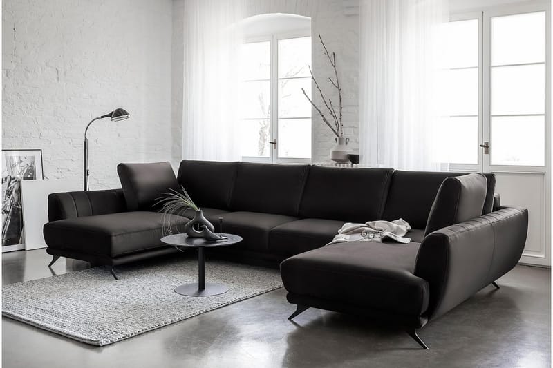 Katun Bäddsoffa Dubbelschäslong - Svart - Möbler - Vardagsrum - Bäddsoffor - U bäddsoffa