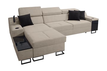 Kazumi Bäddsoffa m. Divan Förvaring 3-sits 226x127 Beige