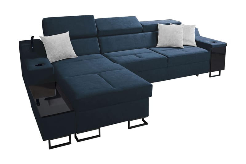Kazumi Bäddsoffa m. Divan Förvaring 3-sits 226x127 Blå - Blå - Möbler - Vardagsrum - Bäddsoffor