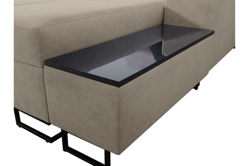 Kazumi Bäddsoffa m. Divan Förvaring 3-sits 226x127 Rosa - Rosa - Möbler - Vardagsrum - Bäddsoffor