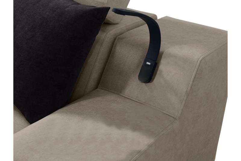 Kazumi Bäddsoffa m. Divan Förvaring 3-sits 226x127 Rosa - Rosa - Möbler - Vardagsrum - Bäddsoffor