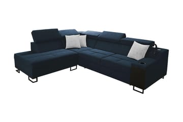 Kazumi Bäddsoffa m. Schäslong 3-sits 210x127 Blå