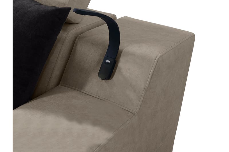 Kazumi Bäddsoffa m. Schäslong 3-sits 210x127 Rosa - Rosa - Möbler - Vardagsrum - Bäddsoffor