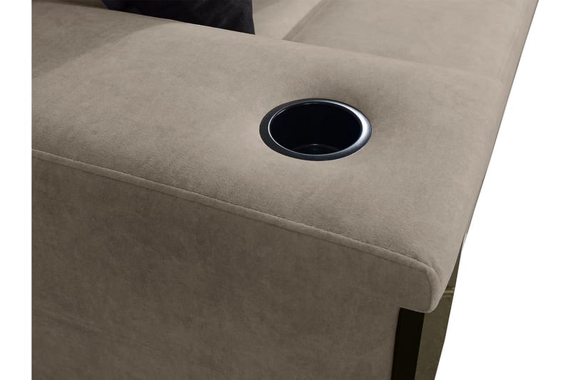 Kazumi Hörnbäddsoffa 4-sits 210x127 Rosa - Rosa - Möbler - Vardagsrum - Bäddsoffor - Hörnbäddsoffa