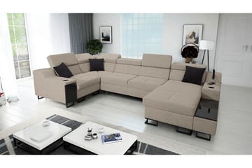 Kazumi Hörnbäddsoffa m. Divan 5-sits 268x127 Beige - Beige - Möbler - Vardagsrum - Bäddsoffor - Hörnbäddsoffa