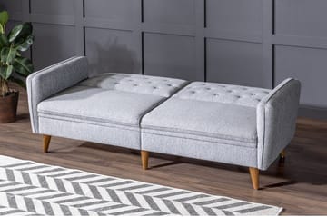 Keena Rektangulär Längsbäddad Bäddsoffa 82x202 cm i Tyg - Grå - Möbler - Vardagsrum - Bäddsoffor