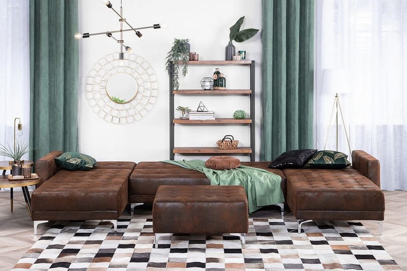 KIEFF Bäddsoffa med Divan Brun - Möbler - Vardagsrum - Bäddsoffor - U bäddsoffa