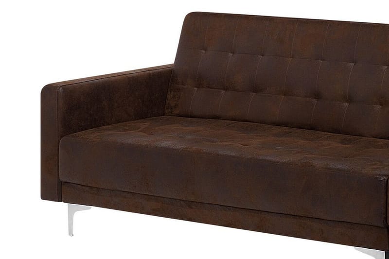 KIEFF Hörnbäddsoffa Large Vänster Konstläder Brun - Möbler - Vardagsrum - Bäddsoffor