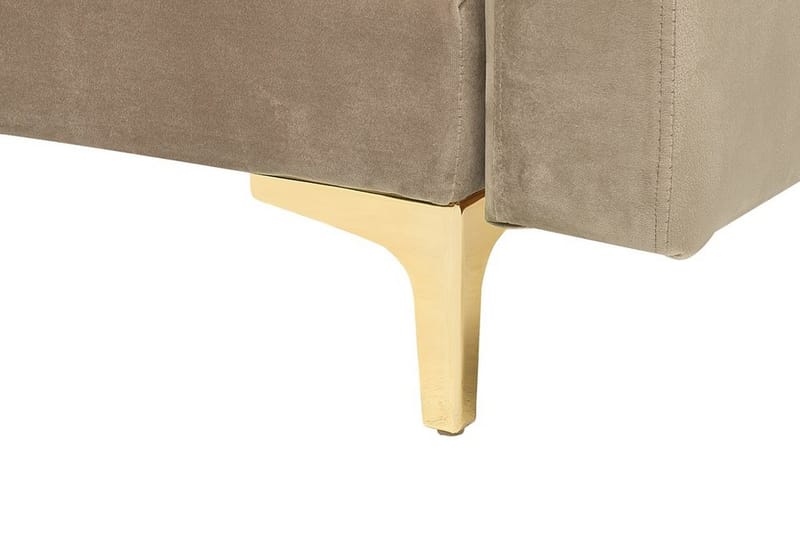 KIEFF Hörnbäddsoffa Vänster Sammet Beige - Möbler - Vardagsrum - Bäddsoffor