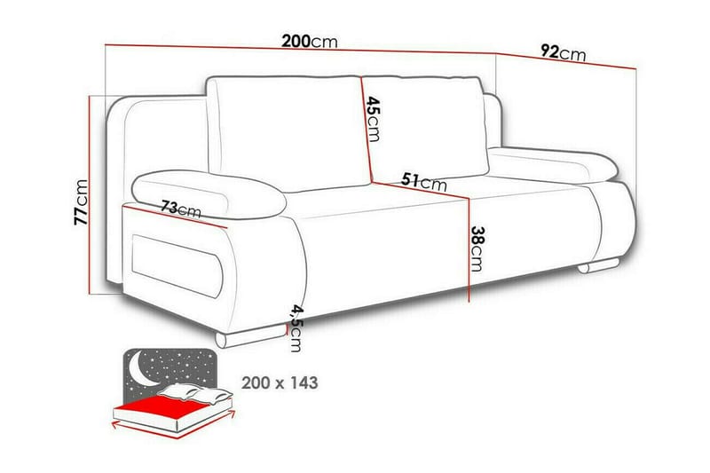 Kintore 2-sits Bäddsoffa Blå/Grön - Möbler - Vardagsrum - Bäddsoffor