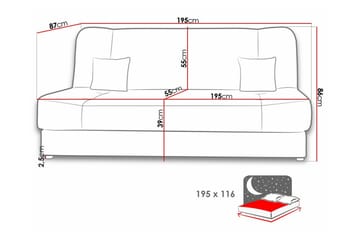 Kintore 2-sits Bäddsoffa - Grå - Möbler - Vardagsrum - Bäddsoffor