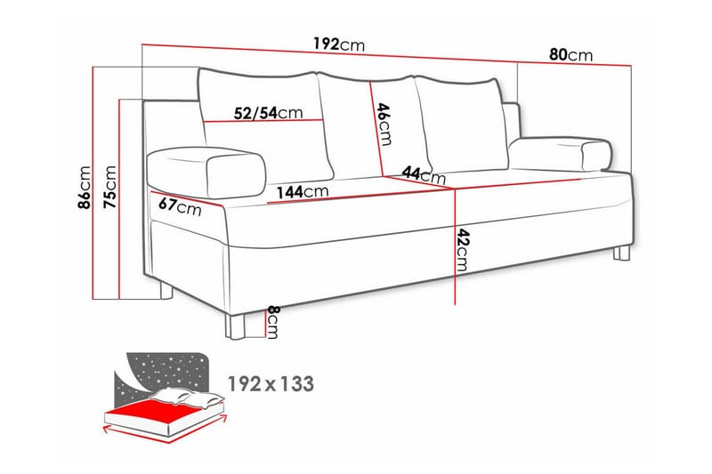 Kintore 2-sits Bäddsoffa Grön - Bäddsoffor - 2-sits bäddsoffa