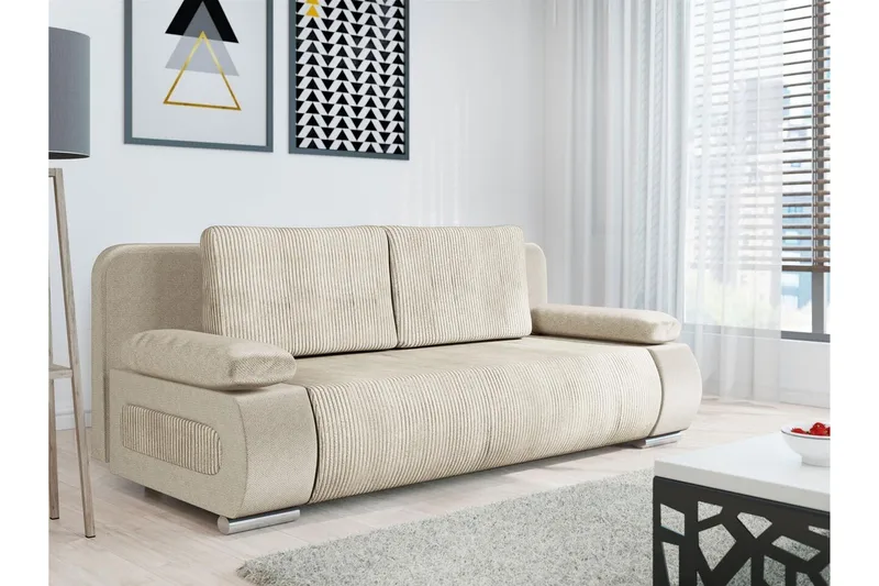 Kintore 2-sits Bäddsoffa NO_BRAND beige - Möbler - Vardagsrum - Bäddsoffor