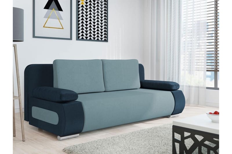 Kintore 2-sits Bäddsoffa NO_BRAND Blue/Green - Möbler - Vardagsrum - Bäddsoffor