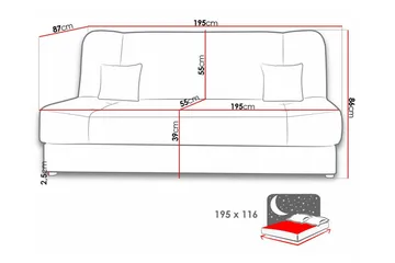 Kintore 2-sits Bäddsoffa - Möbler - Vardagsrum - Bäddsoffor