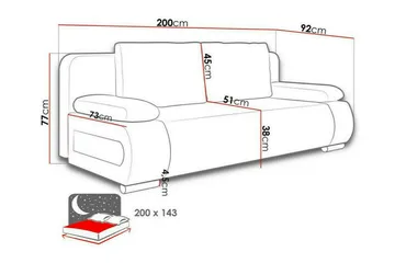 Kintore 2-sits Bäddsoffa - Möbler - Vardagsrum - Bäddsoffor