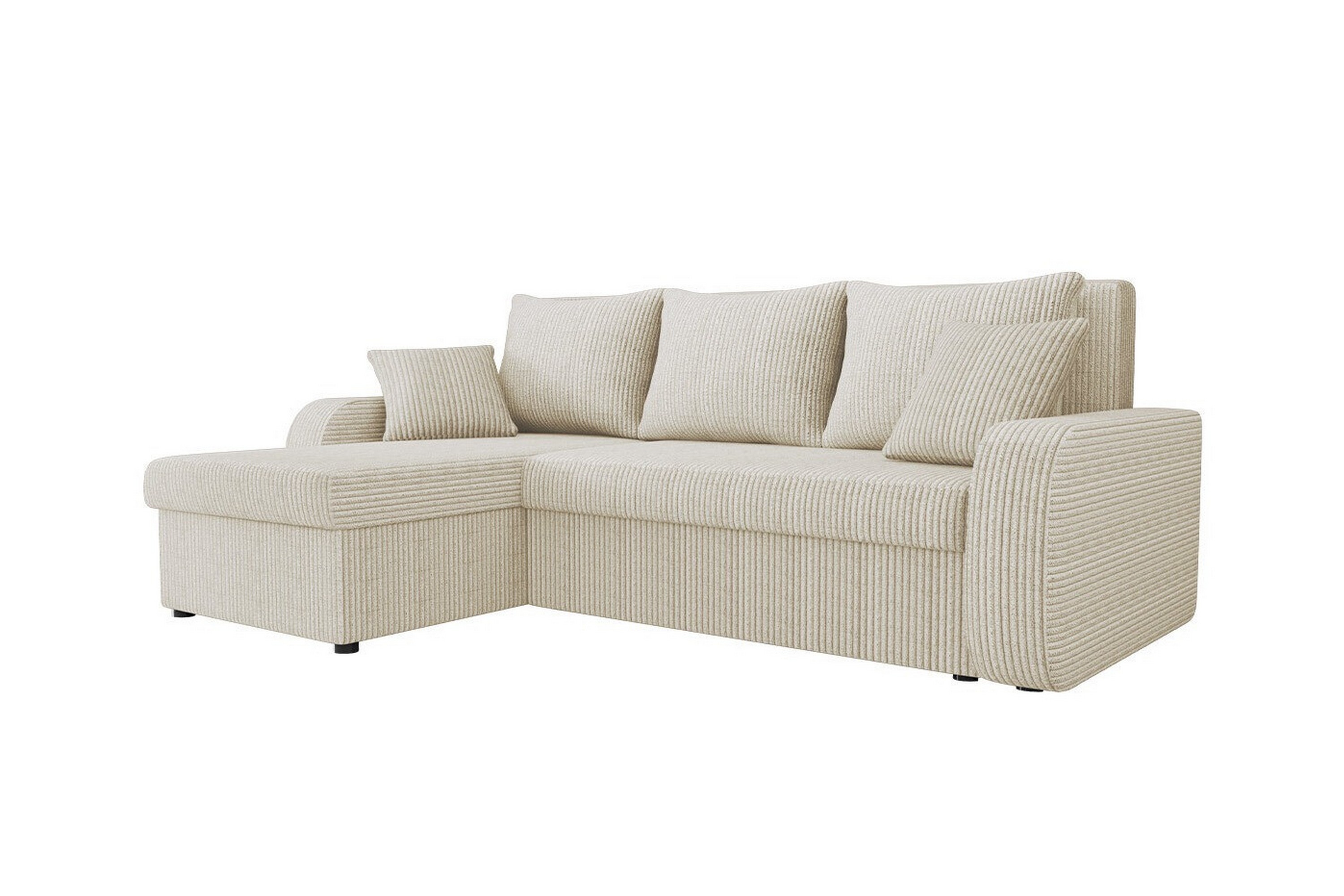 kintore 3-sits hörnbäddsoffa beige/ljusbeige -