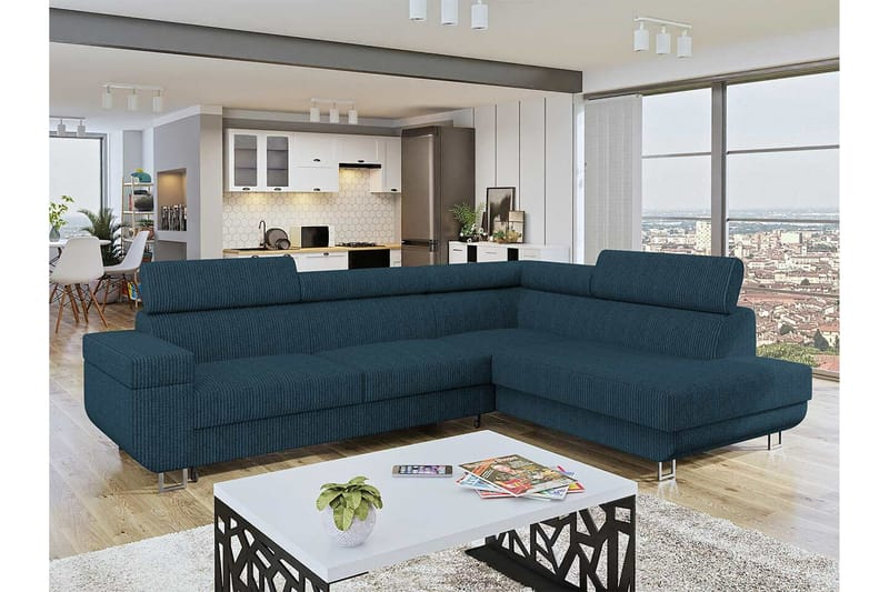 Kintore 3-sits Hörnbäddsoffa Dark blue - Möbler - Vardagsrum - Bäddsoffor - Hörnbäddsoffa