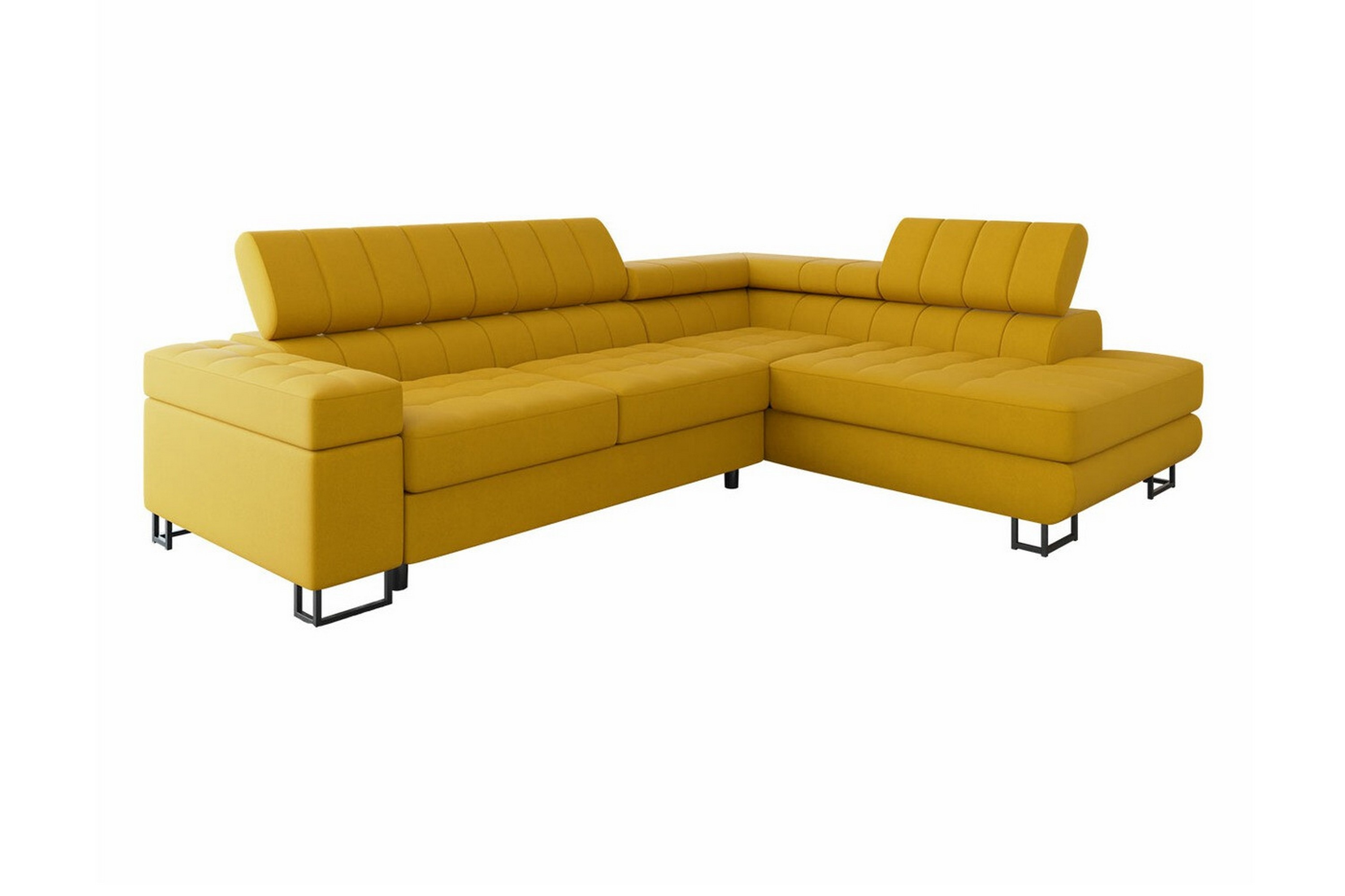 kintore 3-sits hörnbäddsoffa gul -